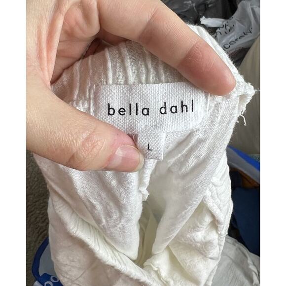 Bella Dahl Side Slit Beach Pant in White Size Large Linen Blend Women’s - Picture 6 of 8